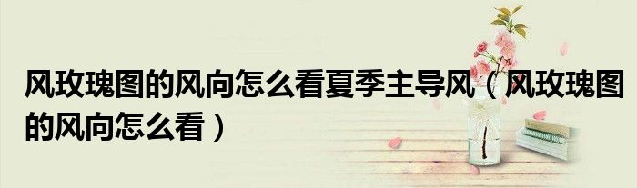 风玫瑰图的风向怎么看夏季主导风（风玫瑰图的风向怎么看）