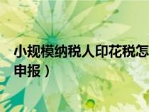 小规模纳税人印花税怎么申报的（小规模纳税人印花税怎么申报）