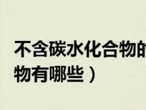 不含碳水化合物的食物（不含碳水化合物的食物有哪些）
