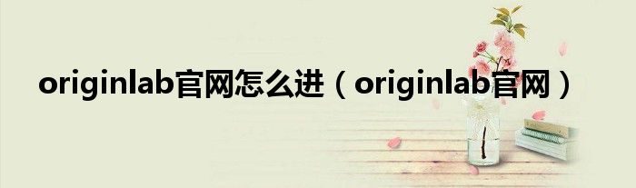 originlab官网怎么进（originlab官网）