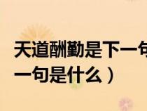 天道酬勤是下一句是什么意思(天道酬勤是下一句是什么) 天道酬勤是下一句是什么意思(天道酬勤是下一句是什么)