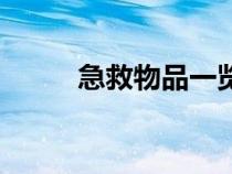 急救物品一览表（急救物品清单）