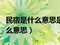 民宿是什么意思是和房东住一起吗（民宿是什么意思）