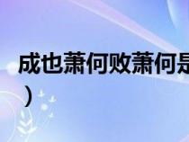 成也萧何败萧何是什么生肖（成也萧何败萧何）