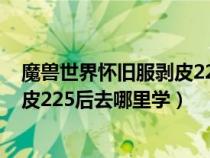 魔兽世界怀旧服剥皮225以后去哪里学(魔兽世界怀旧服剥皮225后去哪里学) 魔兽世界怀旧服剥皮225以后去哪里学(魔兽世界怀旧服剥皮225后去哪里学)