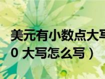 美元有小数点大写金额怎么写（美元25490 80 大写怎么写）