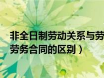 非全日制劳动关系与劳务关系的区别(非全日制劳动合同和劳务合同的区别) 非全日制劳动关系与劳务关系的区别(非全日制劳动合同和劳务合同的区别)