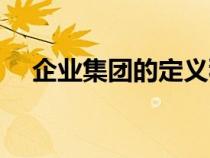 企业集团的定义税务（企业集团的定义）