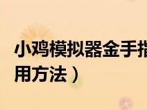 小鸡模拟器金手指位置（小鸡模拟器金手指使用方法）
