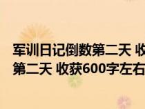 军训日记倒数第二天 收获600字左右怎么写(军训日记倒数第二天 收获600字左右) 军训日记倒数第二天 收获600字左右怎么写(军训日记倒数第二天 收获600字左右)
