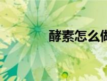 酵素怎么做法（酵素怎么做）