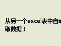从另一个excel表中自动提取数据(excel自动从另外表格提取数据) 从另一个excel表中自动提取数据(excel自动从另外表格提取数据)