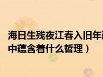 海日生残夜江春入旧年蕴含了什么（海日生残夜 江春入旧年中蕴含着什么哲理）