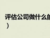 评估公司做什么的简历（评估公司是做什么的）