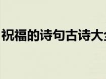 祝福的诗句古诗大全（祝福中高考诗句 古诗）