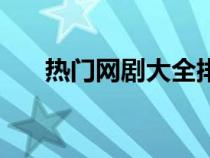 热门网剧大全排行榜（热门网剧大全）