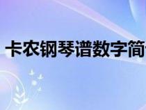 卡农钢琴谱数字简谱（卡农钢琴谱数字简谱）