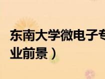 东南大学微电子专业就业前景（微电子专业就业前景）