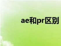 ae和pr区别（AE和PR区别在哪）