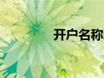 开户名称怎么填（开户名）