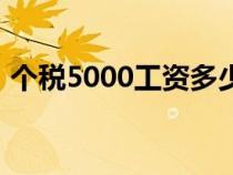个税5000工资多少钱（个税5000工资多少）