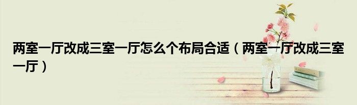 两室一厅改成三室一厅怎么个布局合适（两室一厅改成三室一厅）