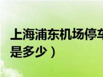 上海浦东机场停车费用（上海浦东机场停车费是多少）