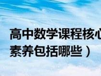 高中数学课程核心素养（高中数学学科的核心素养包括哪些）