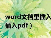 word文档里插入pdf格式图片(word文档里插入pdf) word文档里插入pdf格式图片(word文档里插入pdf)