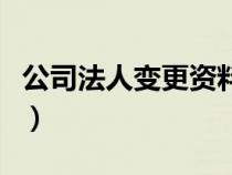 公司法人变更资料怎么写（公司法人变更资料）