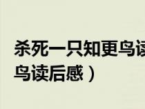 杀死一只知更鸟读后感有解析（杀死一只知更鸟读后感）