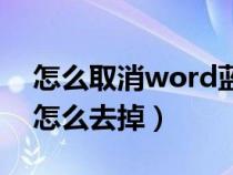 怎么取消word蓝色双下划线(word下划线怎么去掉) 怎么取消word蓝色双下划线(word下划线怎么去掉)