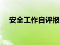 安全工作自评报告（安全生产自评报告）