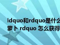 ldquo和rdquo是什么意思(魔兽世界 ldquo 棍子上的胡萝卜 rdquo 怎么获得) ldquo和rdquo是什么意思(魔兽世界 ldquo 棍子上的胡萝卜 rdquo 怎么获得)