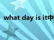 what day is it中文意思（what day is it）