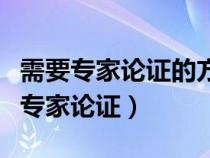 需要专家论证的方案审批流程（哪些方案需要专家论证）