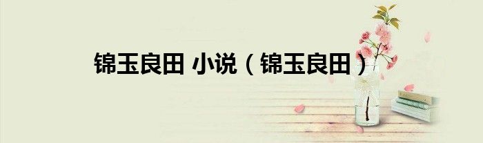 锦玉良田 小说（锦玉良田）