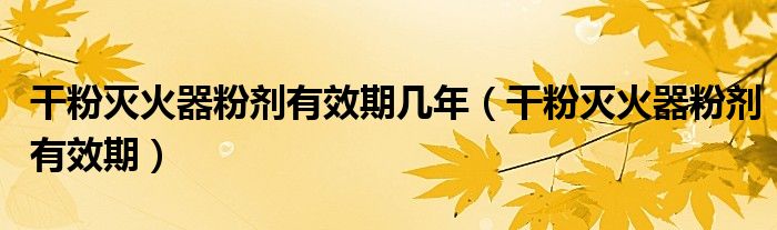 干粉灭火器粉剂有效期几年（干粉灭火器粉剂有效期）