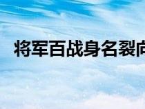 将军百战身名裂向河梁（将军百战身名裂）