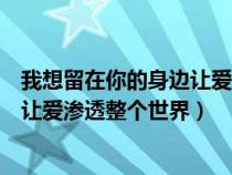 我想留在你的身边让爱渗透了整个世间(多想留在你的身边让爱渗透整个世界) 我想留在你的身边让爱渗透了整个世间(多想留在你的身边让爱渗透整个世界)