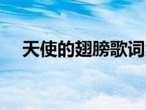 天使的翅膀歌词大意（天使的翅膀歌词）
