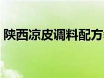 陕西凉皮调料配方教学（陕西凉皮调料配方）