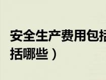 安全生产费用包括哪些支出（安全生产费用包括哪些）