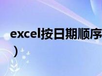 excel按日期顺序排序(excel按日期顺序排列) excel按日期顺序排序(excel按日期顺序排列)