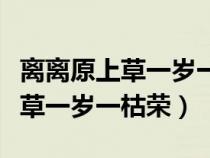 离离原上草一岁一枯荣形容春天吗（离离原上草一岁一枯荣）