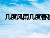 几度风雨几度春秋dj（几度风雨几度春秋）