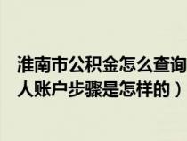 淮南市公积金怎么查询个人账户(淮南市住房公积金查询个人账户步骤是怎样的) 淮南市公积金怎么查询个人账户(淮南市住房公积金查询个人账户步骤是怎样的)