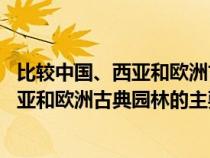 比较中国、西亚和欧洲古典园林的主要特点(并比较中国 西亚和欧洲古典园林的主要特点 用表格或思维导图的) 比较中国、西亚和欧洲古典园林的主要特点(并比较中国 西亚和欧洲古典园林的主要特点 用表格或思维导图的)