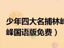 少年四大名捕林峰版国语版(少年四大名捕林峰国语版免费) 少年四大名捕林峰版国语版(少年四大名捕林峰国语版免费)