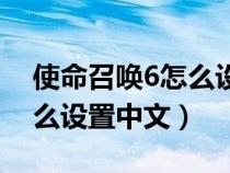 使命召唤6怎么设置中文字幕(使命召唤6怎么设置中文) 使命召唤6怎么设置中文字幕(使命召唤6怎么设置中文)